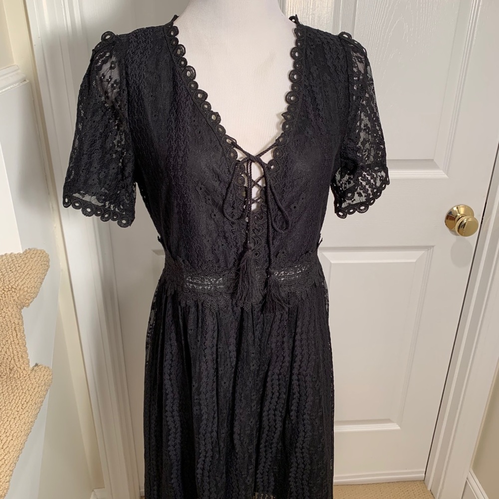 Dress, lace - NWT, black lace dress.